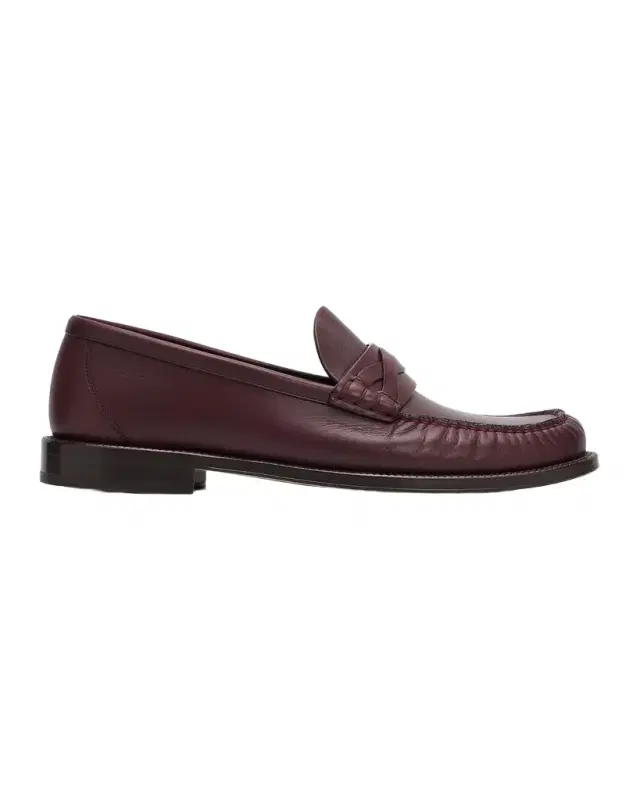 Brunello Cucinelli Men 's Leather Moc-Toe Loafers