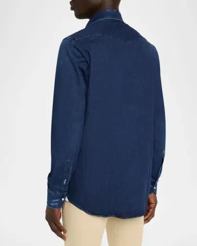 Sartorio Men's Texas Western Snap-Front Denim Shirt | Thumbnail 3 Sartorio Men's Texas Western Snap-Front Denim Shirt | Thumbnail 3