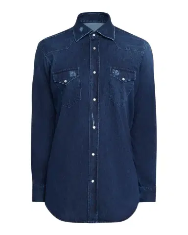 Sartorio Men's Texas Western Snap-Front Denim Shirt | Thumbnail 1 Sartorio Men's Texas Western Snap-Front Denim Shirt | Thumbnail 1