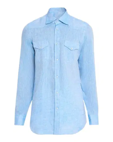 Sartorio Men's Texas Linen Button-Front Shirt | Thumbnail 1 Sartorio Men's Texas Linen Button-Front Shirt | Thumbnail 1