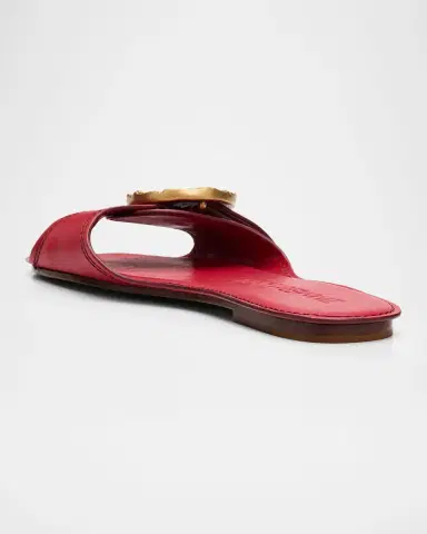 Zimmermann Solena Leather Flat Slide Sandals | Thumbnail 2 Zimmermann Solena Leather Flat Slide Sandals | Thumbnail 2