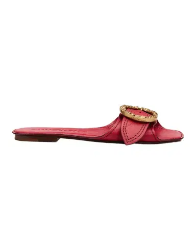 Zimmermann Solena Leather Flat Slide Sandals | Thumbnail 1 Zimmermann Solena Leather Flat Slide Sandals | Thumbnail 1