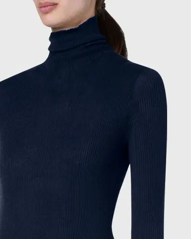Akris Cashmere-Silk Fine Ribbed Knit Pullover | Thumbnail 5 Akris Cashmere-Silk Fine Ribbed Knit Pullover | Thumbnail 5