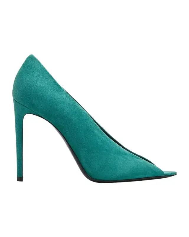 Valentino Garavani 105mm Open Toe Revele Suede Pumps