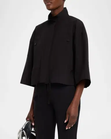 Lafayette 148 New York Boxy Cropped Cotton Jacket | Thumbnail 4 Lafayette 148 New York Boxy Cropped Cotton Jacket | Thumbnail 4