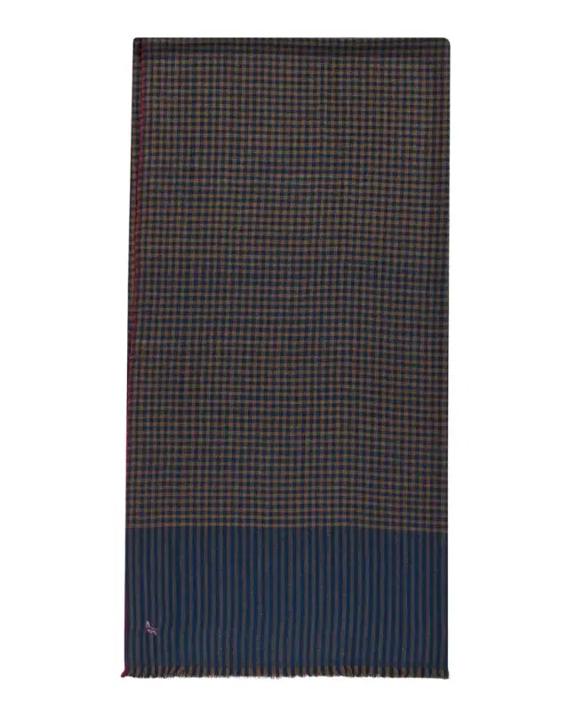 Men 's Mini-Check Cashmere Scarf