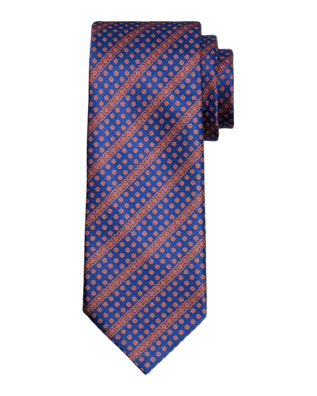 Stefano Ricci Men 's Geometric Stripe Silk Tie