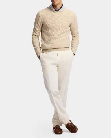 Ralph Lauren Purple Label Textured Herringbone Cashmere Sweater | Thumbnail 2