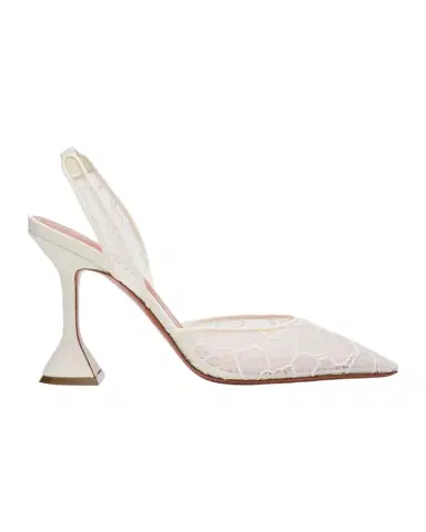 Amina Muaddi Holli Lace Slingback Pumps | Thumbnail 1