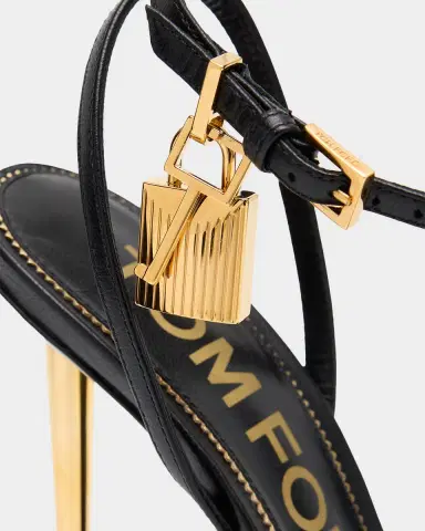 Tom Ford 105mm Lock Goatskin Leather Sandals | Thumbnail 3
