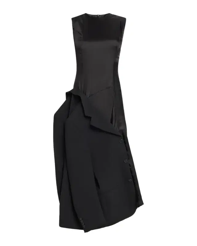 HODAKOVA Inside-Out Suit Reconstructed Sleeveless Midi Dress