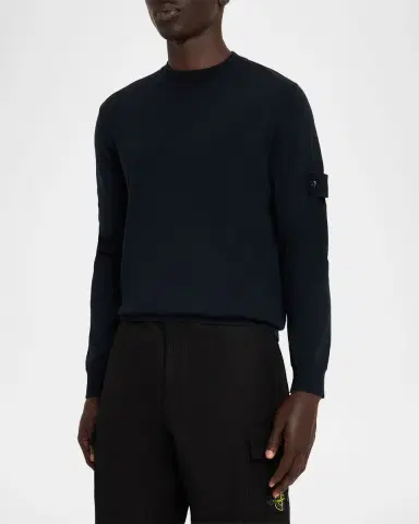 Stone Island Men's Ghost Wool Crewneck Sweater | Thumbnail 4 Stone Island Men's Ghost Wool Crewneck Sweater | Thumbnail 4