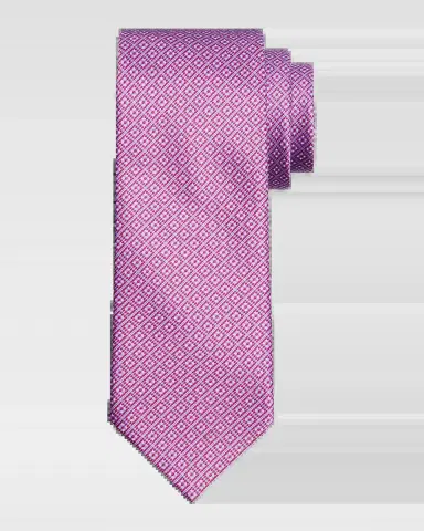 Stefano Ricci Men's Dotted Grid Check Silk Tie | Thumbnail 2
