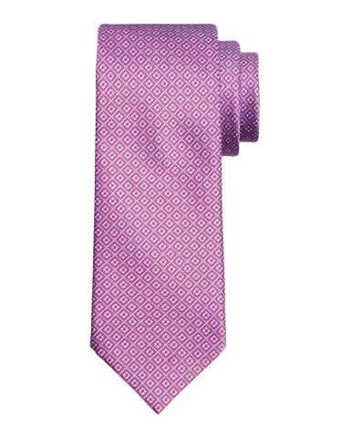 Stefano Ricci Men's Dotted Grid Check Silk Tie | Thumbnail 1