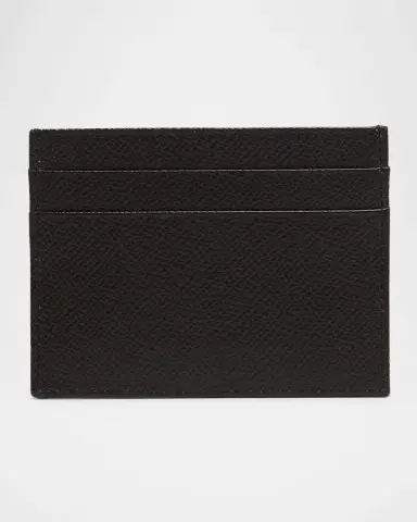Dolce & Gabbana Grain Leather Card Holder | Thumbnail 3 Dolce & Gabbana Grain Leather Card Holder | Thumbnail 3