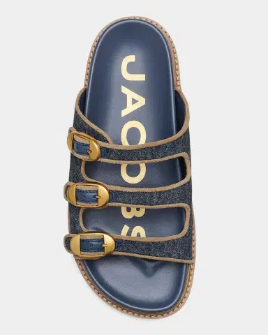 Marc Jacobs The Denim Suede Kiki Slides | Thumbnail 4