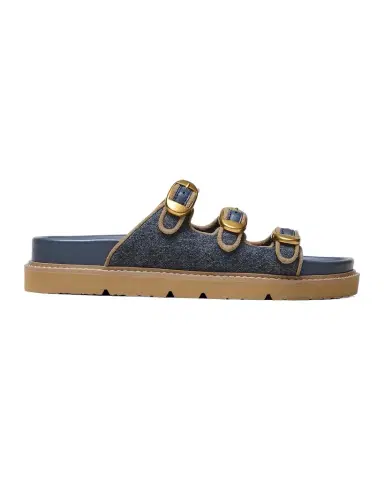 Marc Jacobs The Denim Suede Kiki Slides | Thumbnail 1
