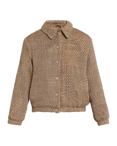 Giorgio Armani Woven Leather Blouson Jacket | Thumbnail 1 Giorgio Armani Woven Leather Blouson Jacket | Thumbnail 1