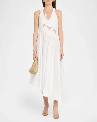 Zimmermann Luna Appliqué Midi Dress | Thumbnail 2