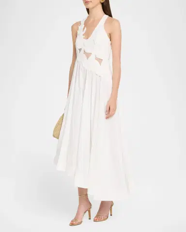 Zimmermann Luna Appliqué Midi Dress | Thumbnail 4