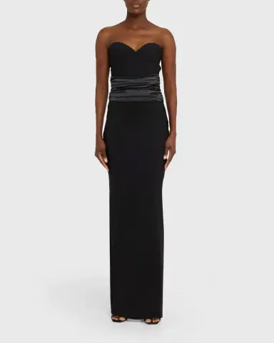Chiara Boni La Petite Robe Veneta Strapless Sweetheart Column Gown | Thumbnail 2 Chiara Boni La Petite Robe Veneta Strapless Sweetheart Column Gown | Thumbnail 2