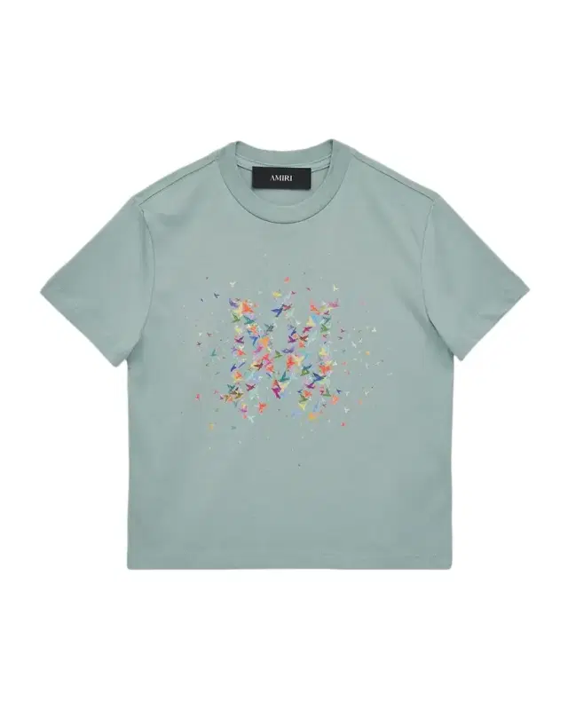 Amiri Kid 's MA Confetti Birds T-Shirt, Size 4-12