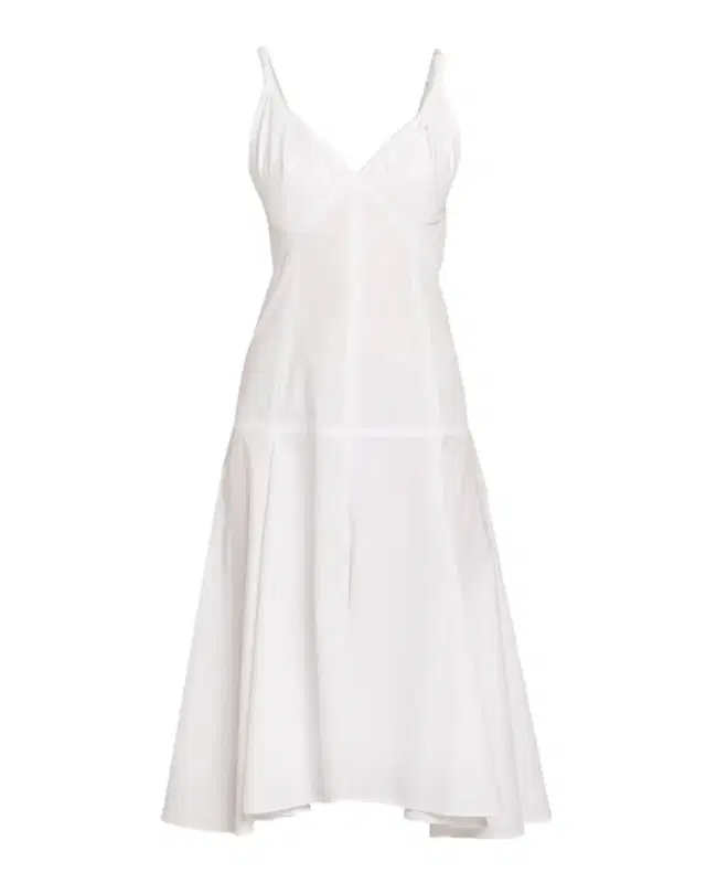 Proenza Schouler Leo Sleeveless Flared Cotton Midi Dress