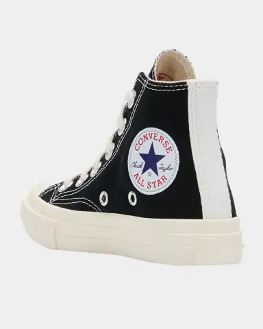 Comme des Garçons x PLAY High Top Sneakers W/ Red Heart, Toddlers/Kids | Thumbnail 2 Comme des Garçons x PLAY High Top Sneakers W/ Red Heart, Toddlers/Kids | Thumbnail 2