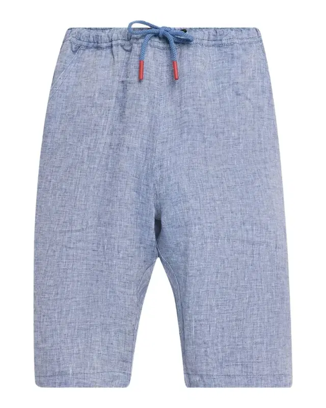 Kiton Men 's Linen Drawstring Pull-On Shorts