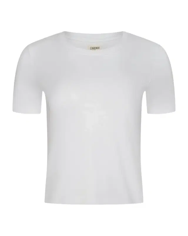 L 'Agence Stormy Short-Sleeve Crop Tee