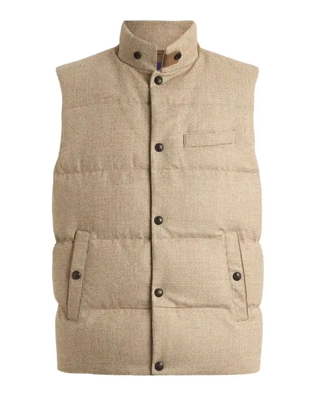 Whitwell Plaid Wool Down Vest