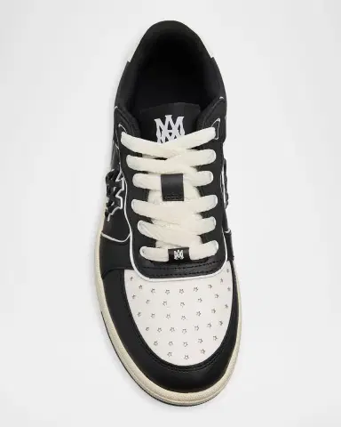 AMIRI Men's Newport Two-Tone Leather Low-Top Sneakers | Thumbnail 4 AMIRI Men's Newport Two-Tone Leather Low-Top Sneakers | Thumbnail 4