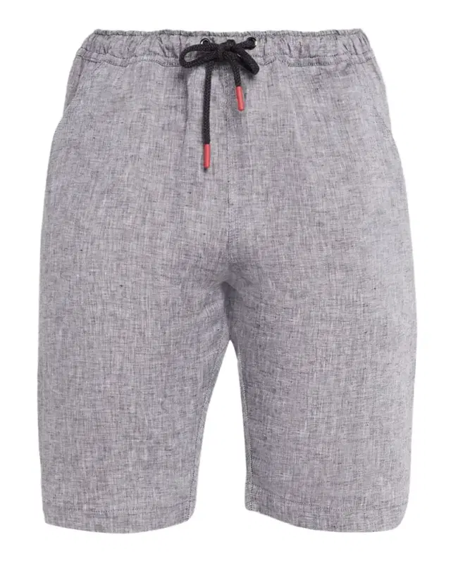 Kiton Linen Drawstring Mid-Rise Shorts