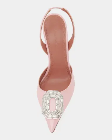 Amina Muaddi Camelia 105mm Satin Slingback Pumps | Thumbnail 4 Amina Muaddi Camelia 105mm Satin Slingback Pumps | Thumbnail 4