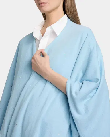 Carolyn Rowan Cotton Cashmere Crystal-Embellished Ruana | Thumbnail 5 Carolyn Rowan Cotton Cashmere Crystal-Embellished Ruana | Thumbnail 5