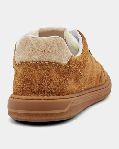Versace Men's Greca Court Suede Sneakers | Thumbnail 2