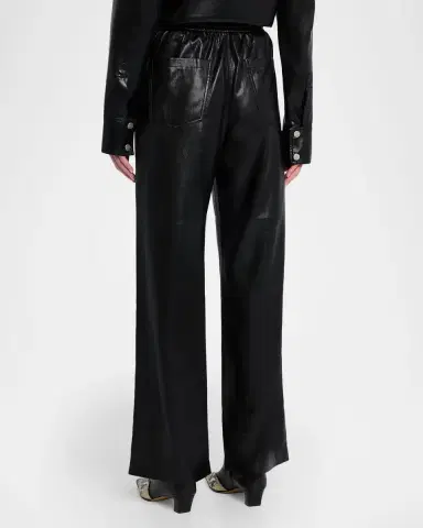 Nanushka Calie Alt-Leather Drawstring Pants | Thumbnail 3