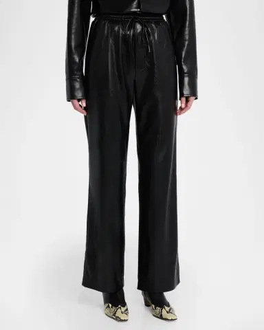 Nanushka Calie Alt-Leather Drawstring Pants | Thumbnail 4