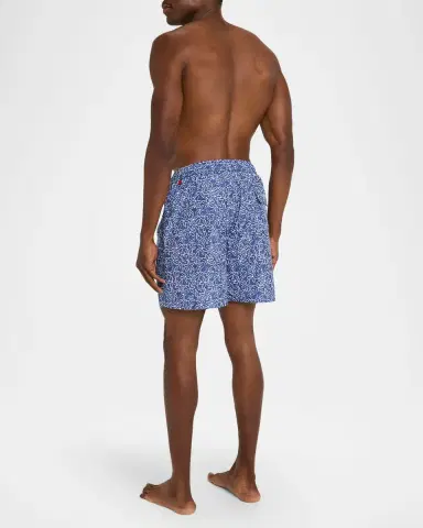 Kiton Men's Floral Polyester Swim Trunks | Thumbnail 3