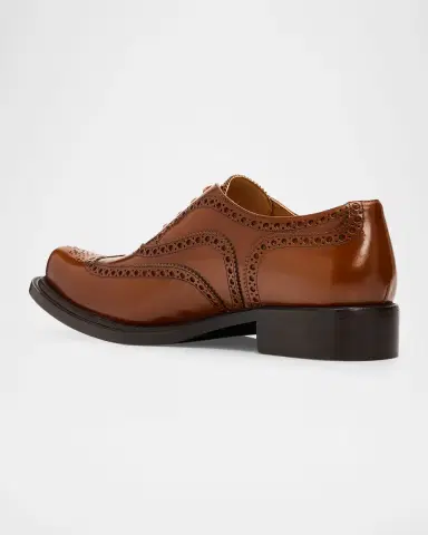 Versace Men's Maverick Leather Derby Shoes | Thumbnail 4