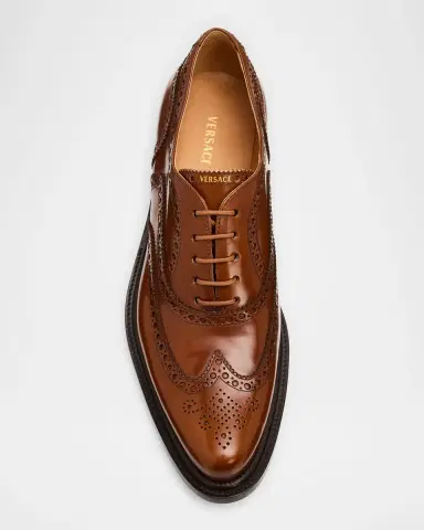 Versace Men's Maverick Leather Derby Shoes | Thumbnail 6