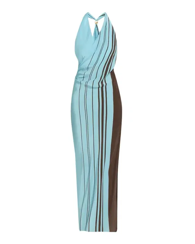 Rioja Halter Scarf Maxi Dress