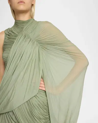 Balmain One-Shoulder Draped Mini Dress | Thumbnail 5