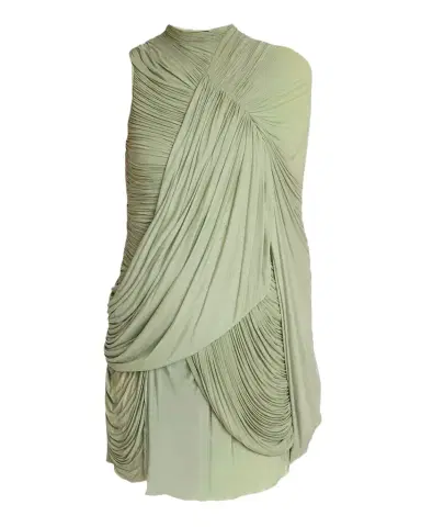 Balmain One-Shoulder Draped Mini Dress | Thumbnail 1