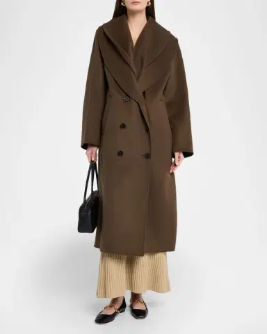 RÓHE Double-Face Wool Scarf Coat | Thumbnail 2