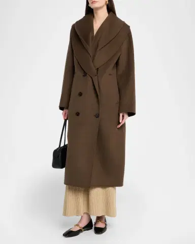 RÓHE Double-Face Wool Scarf Coat | Thumbnail 4