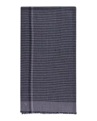 Anderson & Sheppard Men's Handwoven Houndstooth Cashmere Scarf | Thumbnail 1