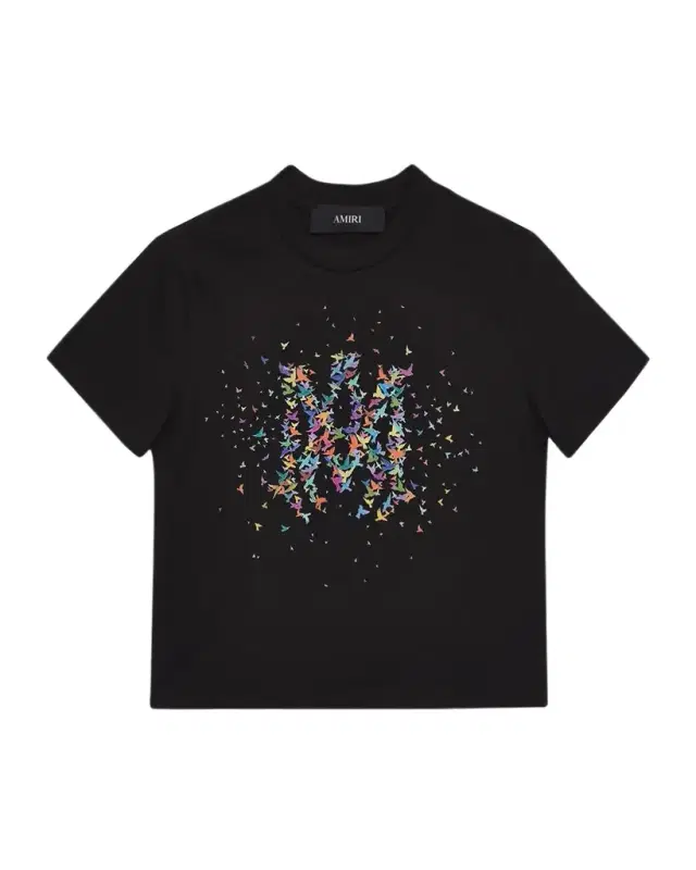 Amiri Kid 's MA Confetti Birds T-Shirt, Size 4-12