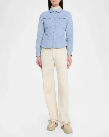 Moncler Nangy Corduroy Down Shirt Jacket | Thumbnail 2
