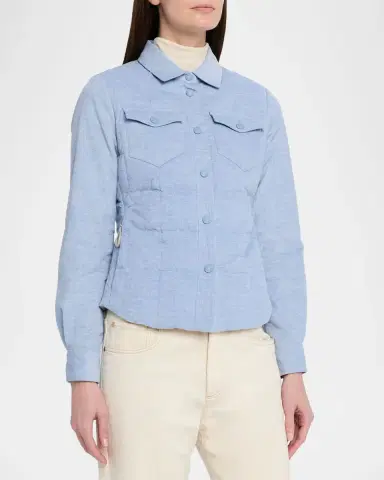 Moncler Nangy Corduroy Down Shirt Jacket | Thumbnail 4